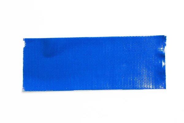 Blue Tape White Background Torn Sticky Tape Adhesive Pieces — Stock Photo, Image