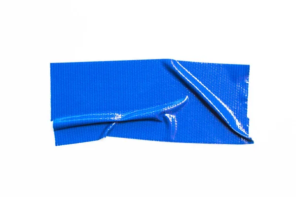 Blaues Klebeband Auf Weißem Hintergrund Zerrissenes Klebeband Klebstoffe — Stockfoto