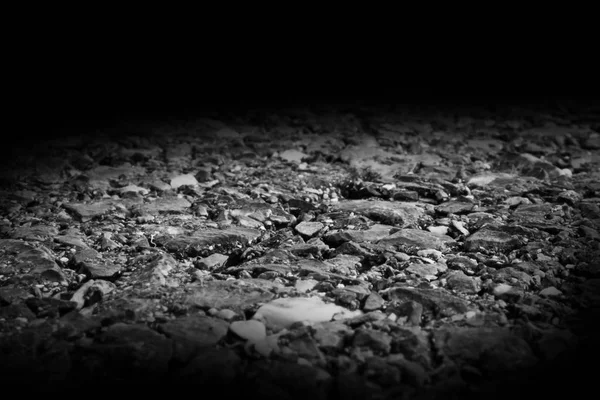 Black Asphalt Floor Black Wall Background Empty Asphalt Floor Space — Stock Photo, Image