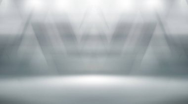 yumuşak gri studio Oda arka plan, gri zemin zemin ile spot.