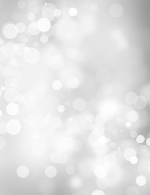 Beyaz bulanık arkaplan. Bokeh Noel 'i güzel, parlak Noel ışıklarını bulanıklaştırdı