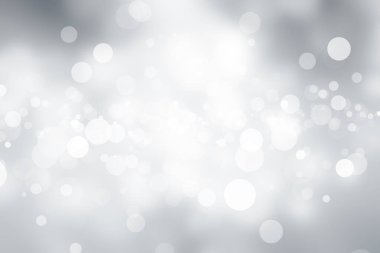 Beyaz bulanık arkaplan. Bokeh Noel 'i güzel, parlak Noel ışıklarını bulanıklaştırdı
