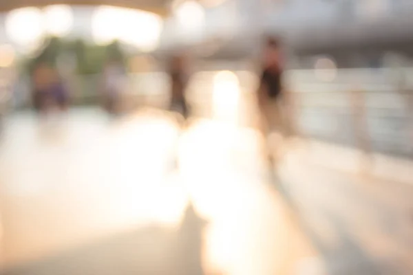 White Blurred People Walking City Town Defocused Blur Background — Stock Photo, Image