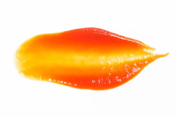 Tomatensauce Isoliert Auf Weißem Hintergrund Roter Ketchup Spritzt Vereinzelt Auf — Stockfoto