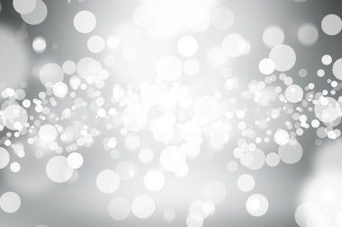 Beyaz bulanık arkaplan. Bokeh Noel 'i güzel, parlak Noel ışıklarını bulanıklaştırdı