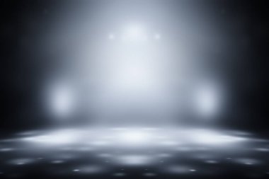 perspektif kat zemin siyah Oda'ya studio gri gradyan ile Spot arka plan görüntüsü için zemin ürün veya sanat 