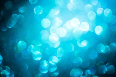 mavi soyut arka plan bulanık. Noel ışıkları.