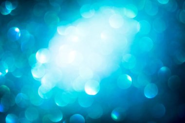 mavi soyut arka plan bulanık. Noel ışıkları.