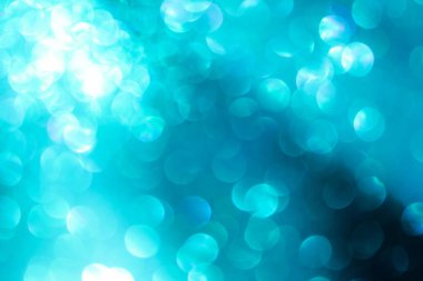 mavi soyut arka plan bulanık. Noel ışıkları.