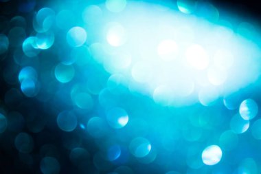 mavi soyut arka plan bulanık. Noel ışıkları.