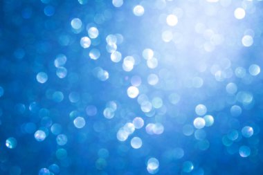 mavi arka plan görüntü. güzel parlak Noel ışıkları bokeh Noel bulanık.