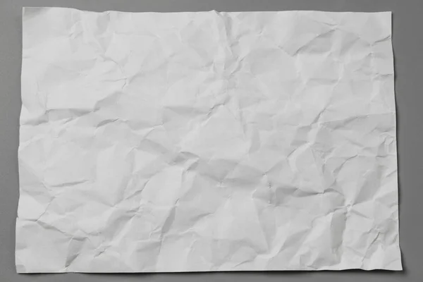 Blank Portrait Mockup Crumpled Paper Brochure Magazine Isolated Gray Background — Stock Photo, Image
