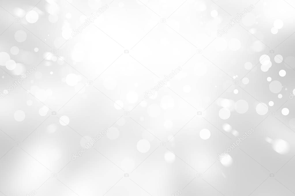 white blur abstract background. bokeh christmas blurred beautiful shiny Christmas lights