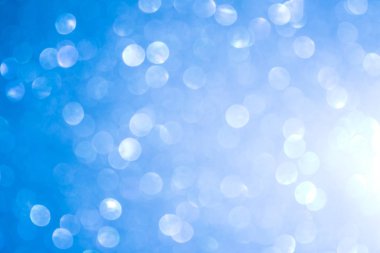 mavi arka plan görüntü. güzel parlak Noel ışıkları bokeh Noel bulanık.