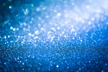 mavi arka plan görüntü. güzel parlak Noel ışıkları bokeh Noel bulanık.