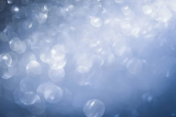 Fondo Abstracto Desenfoque Azul Bokeh Navidad Borrosa Hermosas Luces Navidad — Foto de Stock