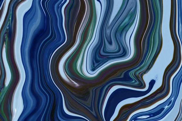 大理石的油墨多彩 蓝色的大理石图案纹理抽象背景 可以用于背景或壁纸 — 图库照片