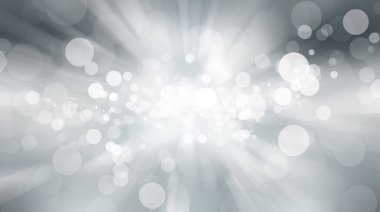 Beyaz bulanık arkaplan. Bokeh Noel 'i güzel, parlak Noel ışıklarını bulanıklaştırdı