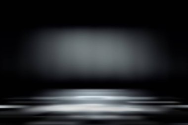 dark black and white abstract background with bokeh