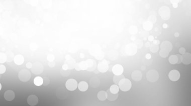 Beyaz bulanık arkaplan. Bokeh Noel 'i güzel, parlak Noel ışıklarını bulanıklaştırdı
