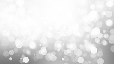 Beyaz bulanık arkaplan. Bokeh Noel 'i güzel, parlak Noel ışıklarını bulanıklaştırdı