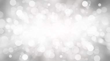Beyaz bulanık arkaplan. Bokeh Noel 'i güzel, parlak Noel ışıklarını bulanıklaştırdı