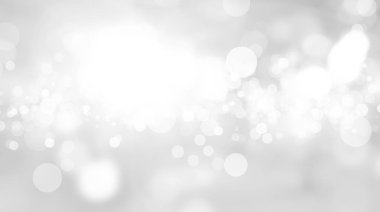 Beyaz bulanık arkaplan. Bokeh Noel 'i güzel, parlak Noel ışıklarını bulanıklaştırdı