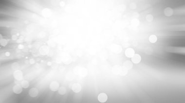 Beyaz bulanık arkaplan. Bokeh Noel 'i güzel, parlak Noel ışıklarını bulanıklaştırdı