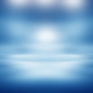 Ürününüzü göstermek ve arka planda kullanmak için kullanılan mavi boş oda stüdyo gradyanı