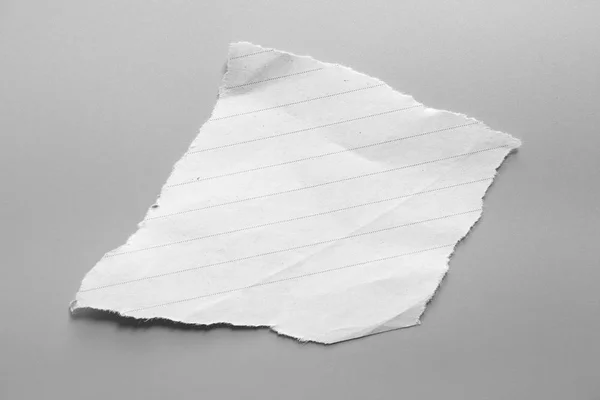 Papier Blanc Déchiré Sur Fond Gris Collection Papier Déchirure — Photo