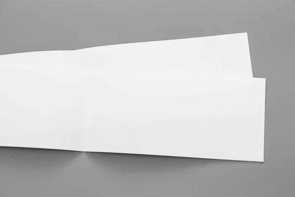 Carta Mock Ritratto Bianco Brochure Rivista Isolata Sfondo Grigio Variabile — Foto Stock