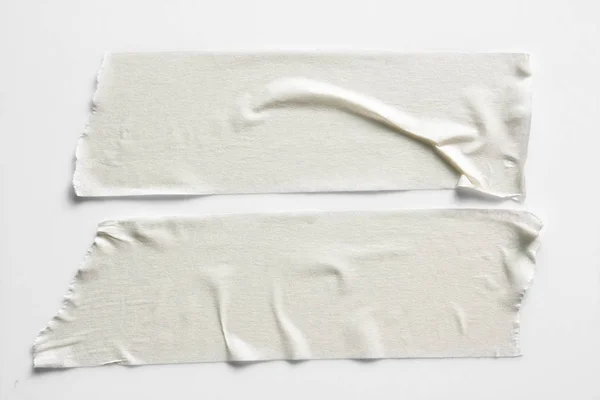 Fehér Skót Szalagok Szürke Háttér Beállítása Vízszintes Különböző Méretű Fehér — Stock Fotó