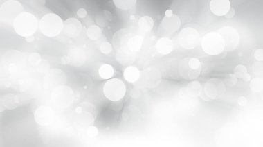 Beyaz bulanık arkaplan. Bokeh Noel 'i güzel, parlak Noel ışıklarını bulanıklaştırdı.