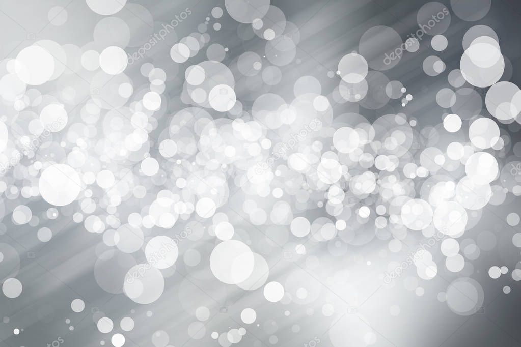 white blur abstract background. bokeh christmas blurred beautiful shiny Christmas lights.