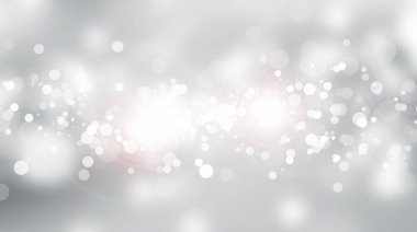 Beyaz bulanık arkaplan. Bokeh Noel 'i güzel, parlak Noel ışıklarını bulanıklaştırdı