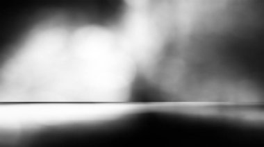 perspektif kat zemin siyah Oda'ya studio gri gradyan ile Spot arka plan görüntüsü için zemin ürün veya sanat 