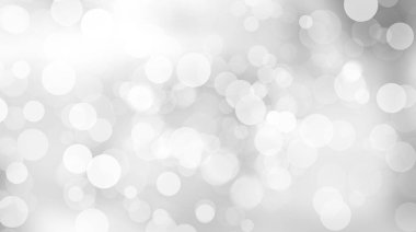 Beyaz bulanık arkaplan. Bokeh Noel 'i güzel, parlak Noel ışıklarını bulanıklaştırdı