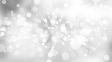 Beyaz bulanık arkaplan. Bokeh Noel 'i güzel, parlak Noel ışıklarını bulanıklaştırdı