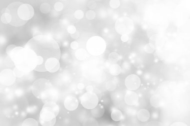 Beyaz bulanık arkaplan. Bokeh Noel 'i güzel, parlak Noel ışıklarını bulanıklaştırdı