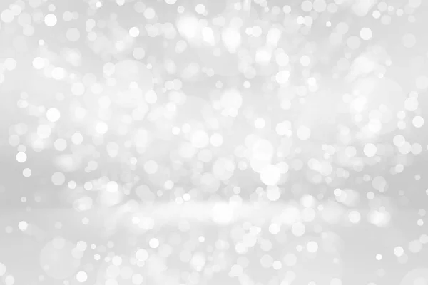Beyaz bulanık arkaplan. Bokeh Noel 'i güzel, parlak Noel ışıklarını bulanıklaştırdı