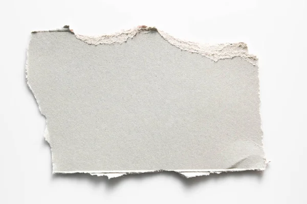 Barna Hullámkarton Textúra Papír Szakadt Fehér Háttér Előtt Rip Karton — Stock Fotó
