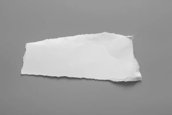 Wit Gescheurd Papier Grijze Achtergrond Inzamelpapier Rip — Stockfoto