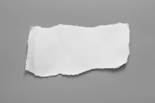 Carta Strappata Bianca Sfondo Grigio Collezione Carta Strappare — Foto Stock