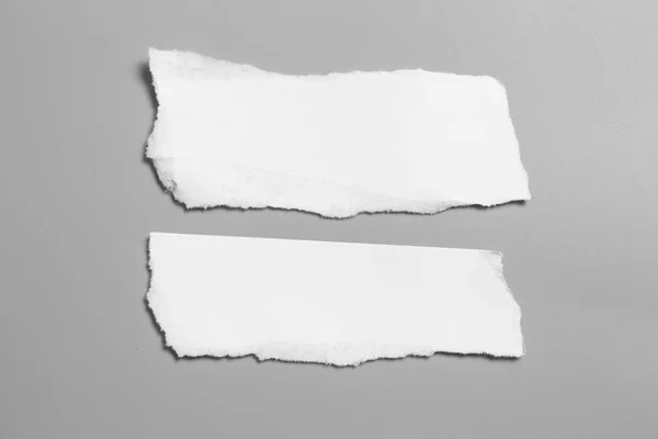 White Torn Paper Gray Background Collection Paper Rip — Stock Photo, Image