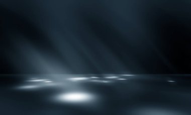 Dark gray studio room background, grey floor backdrop with spotlight 