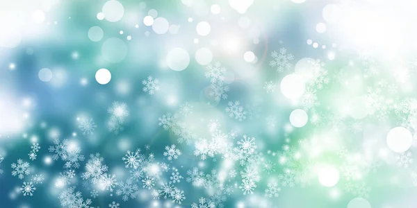 Weihnachten Hintergrund Mit Schneeflocken Und Schnee — Stockfoto