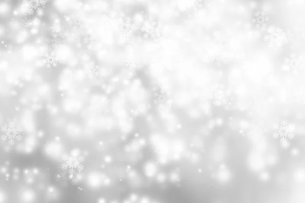 雪の結晶で抽象的なクリスマスの背景 — ストック写真