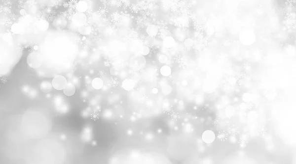 Fondo Abstracto Borroso Nieve Blanca Bokeh Navidad Borrosa Hermosas Luces —  Fotos de Stock
