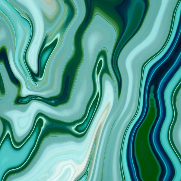 Marble Texture Background Green Golden Liquid Color Light — ストック写真
