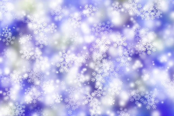 Blauer Hintergrund Mit Schneeflocken — Stockfoto